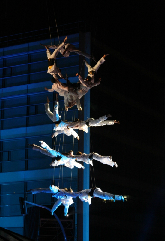 Acrobats on Wires - Human Castle Barcelona