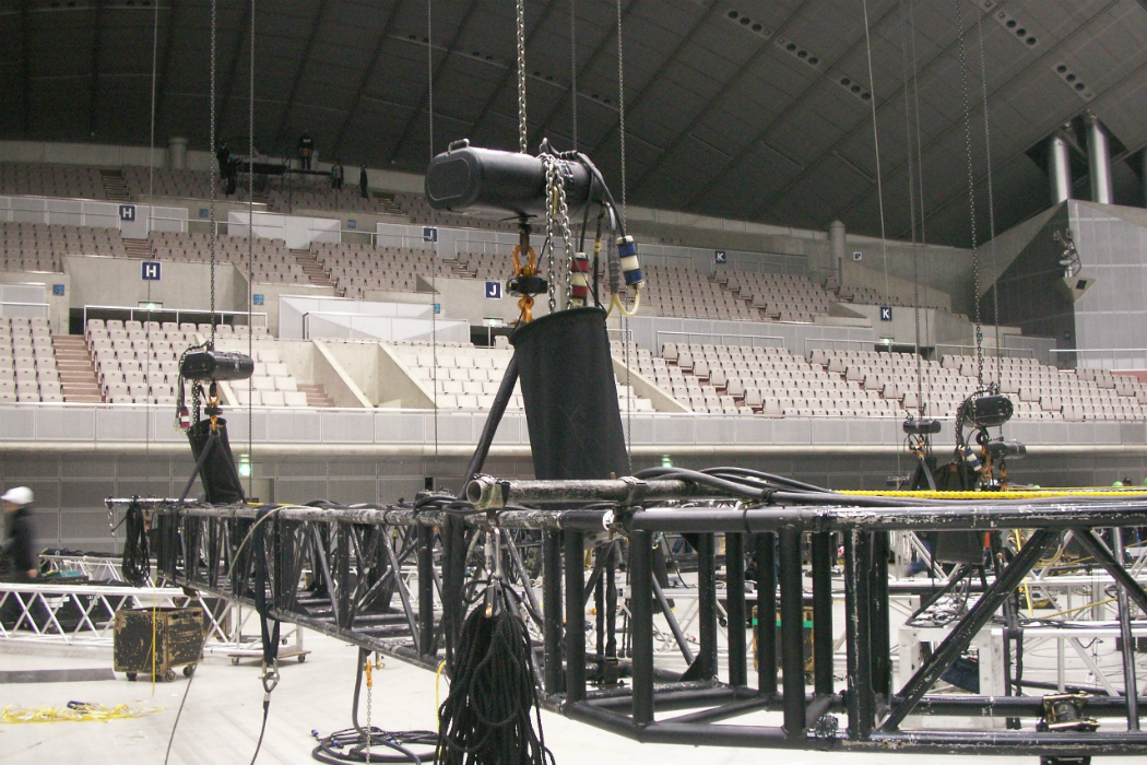 Large outdoor stage being built
