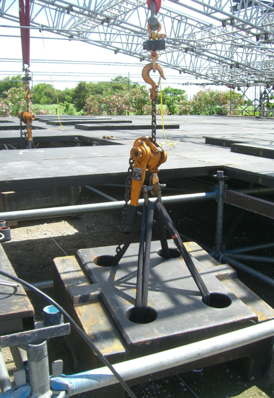 Large outdoor stage being built