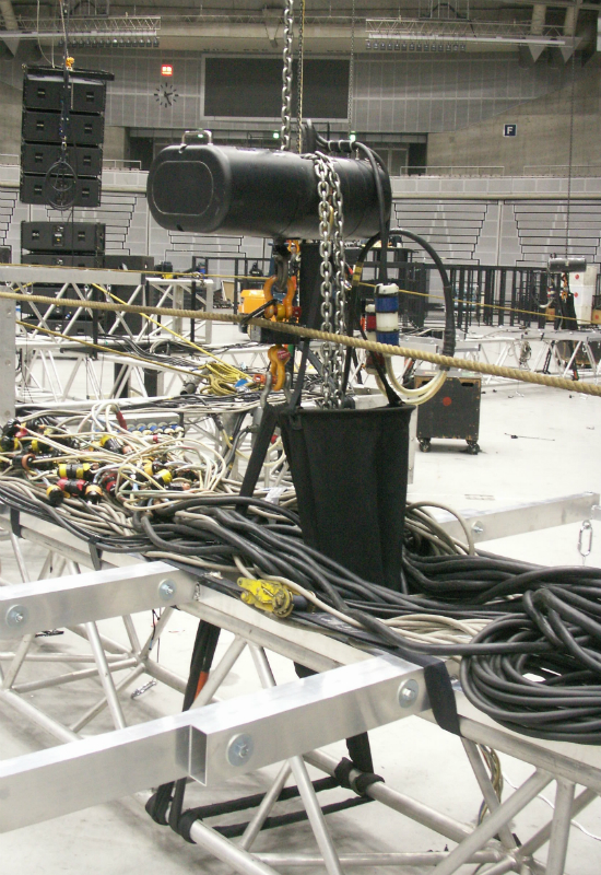 Large outdoor stage being built